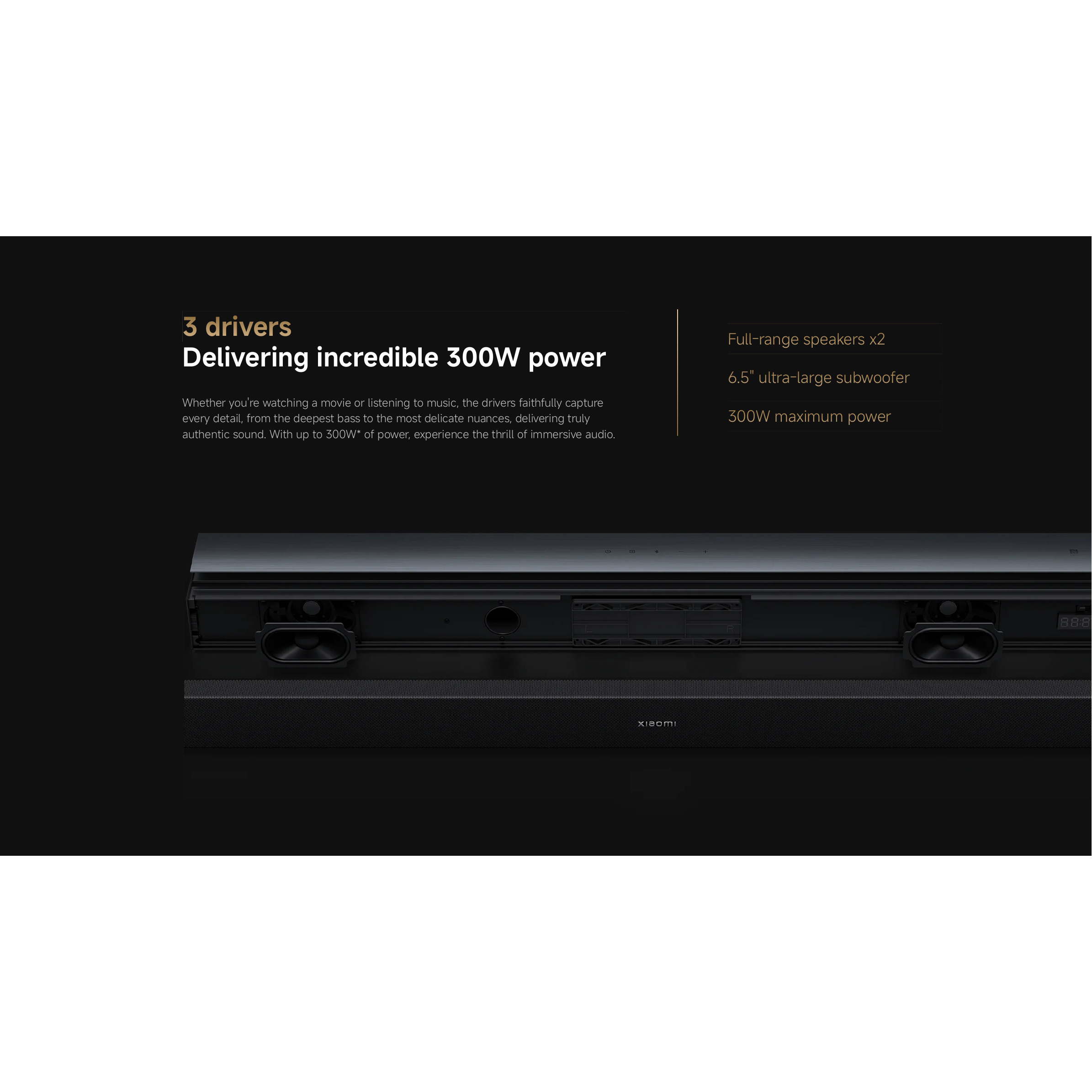 Саундбар з бездротовим сабвуфером XIAOMI Soundbar Pro 2.1ch NS4-EU Black (QBH4336EU)