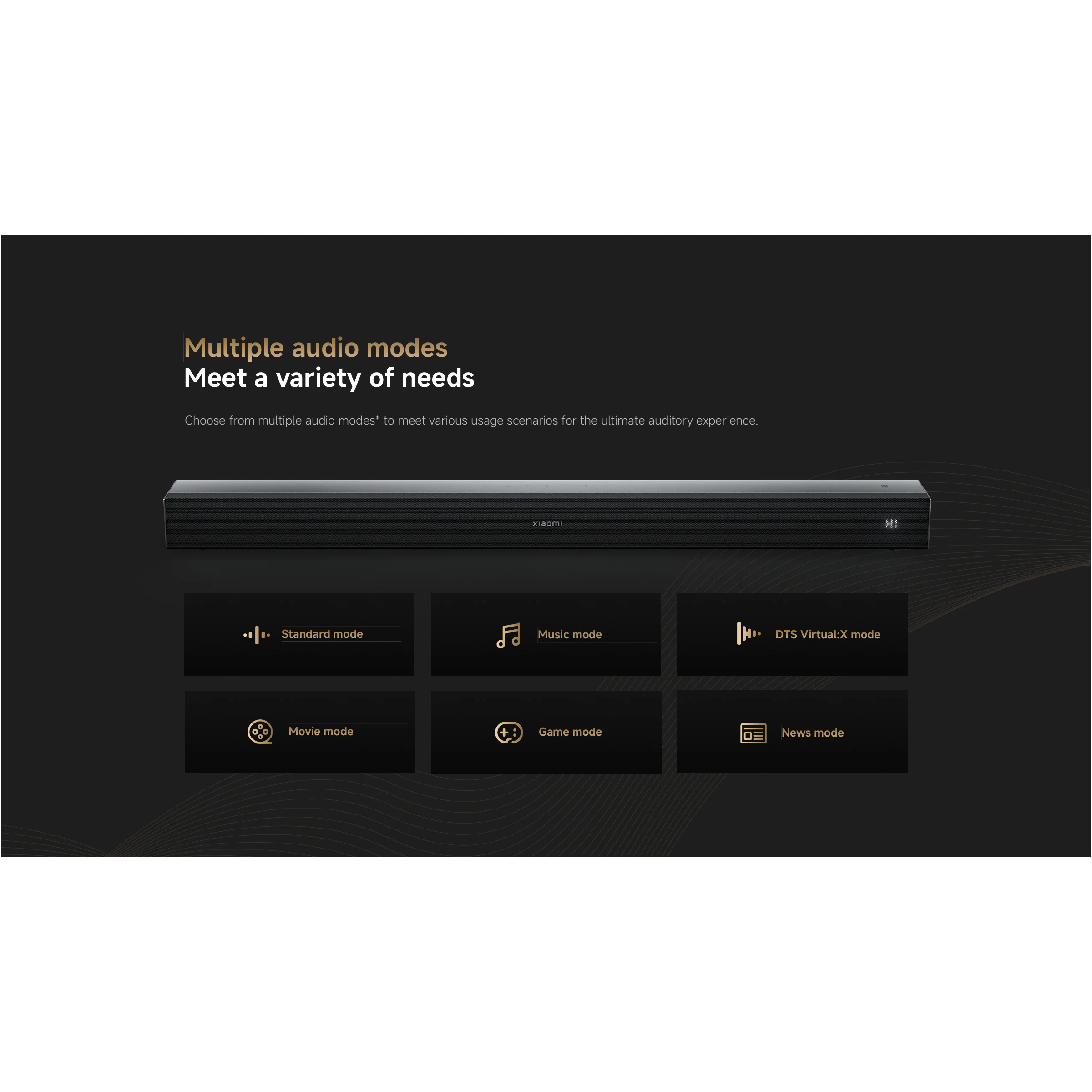 Саундбар з бездротовим сабвуфером XIAOMI Soundbar Pro 2.1ch NS4-EU Black (QBH4336EU)