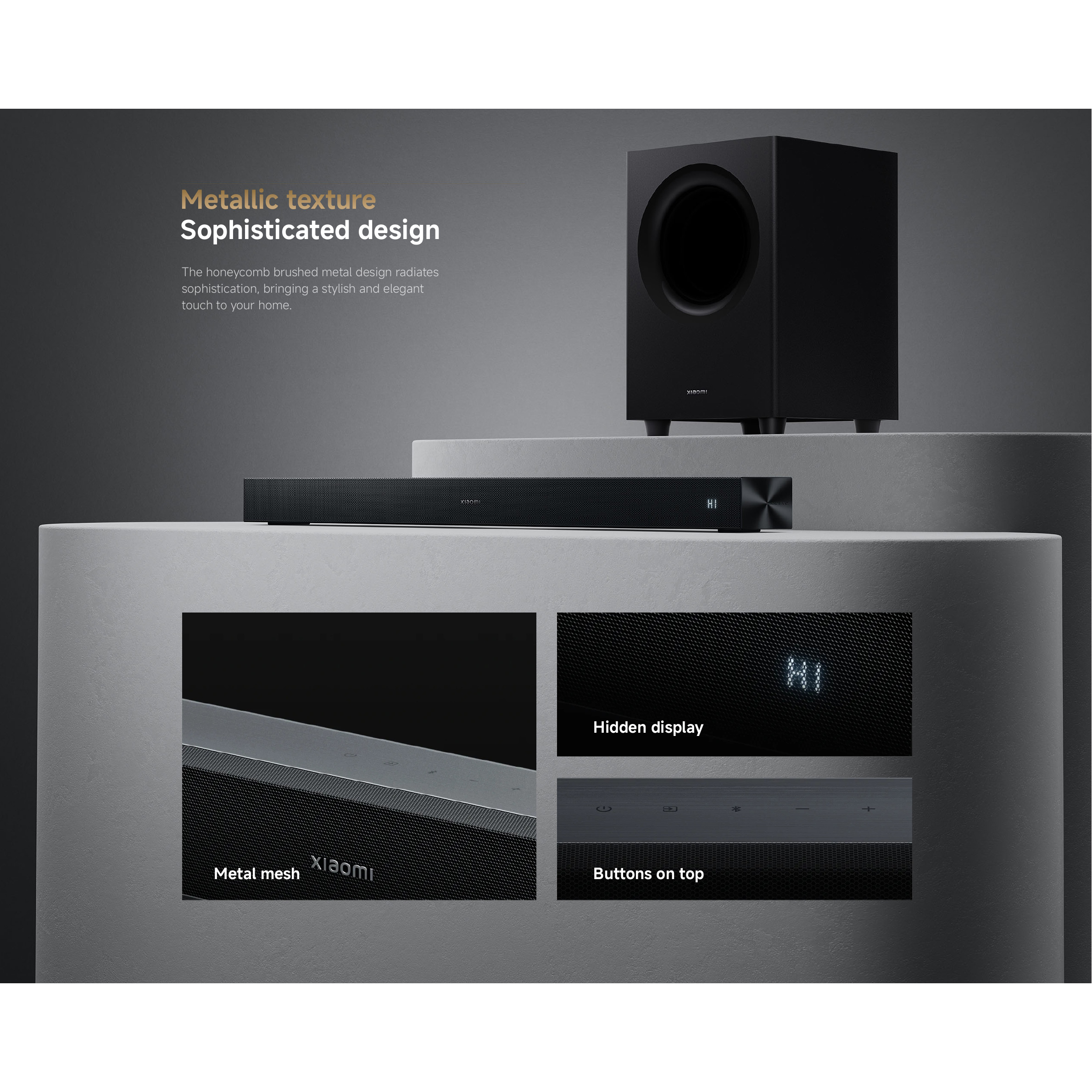 Саундбар з бездротовим сабвуфером XIAOMI Soundbar Pro 2.1ch NS4-EU Black (QBH4336EU)