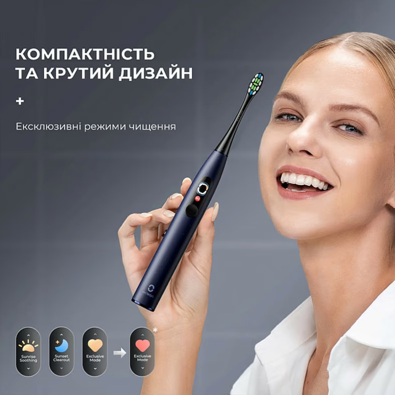 Электрическая зубная щётка OCLEAN X Plus Pro Didgital Blue