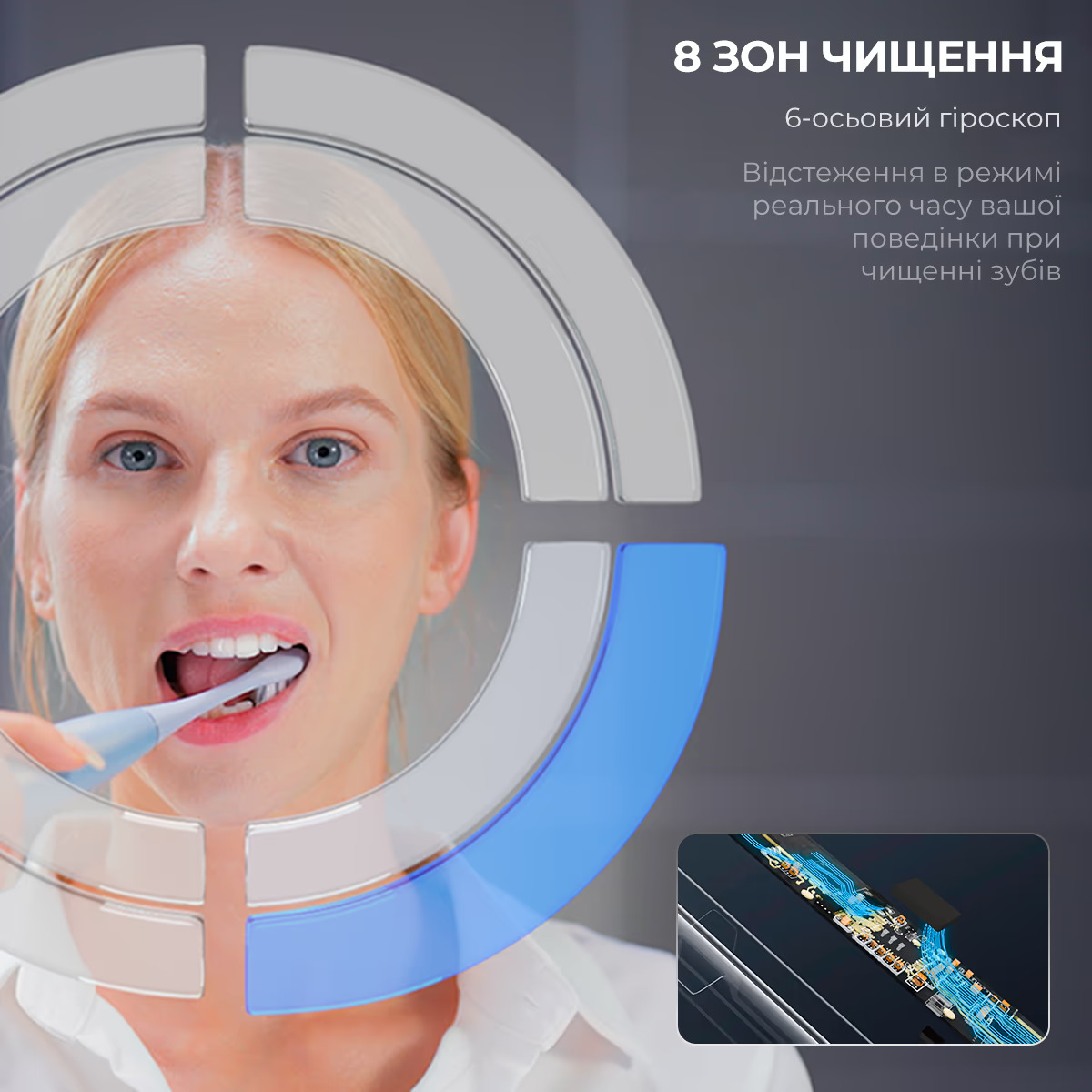 Электрическая зубная щётка OCLEAN X Plus Pro Didgital Silver