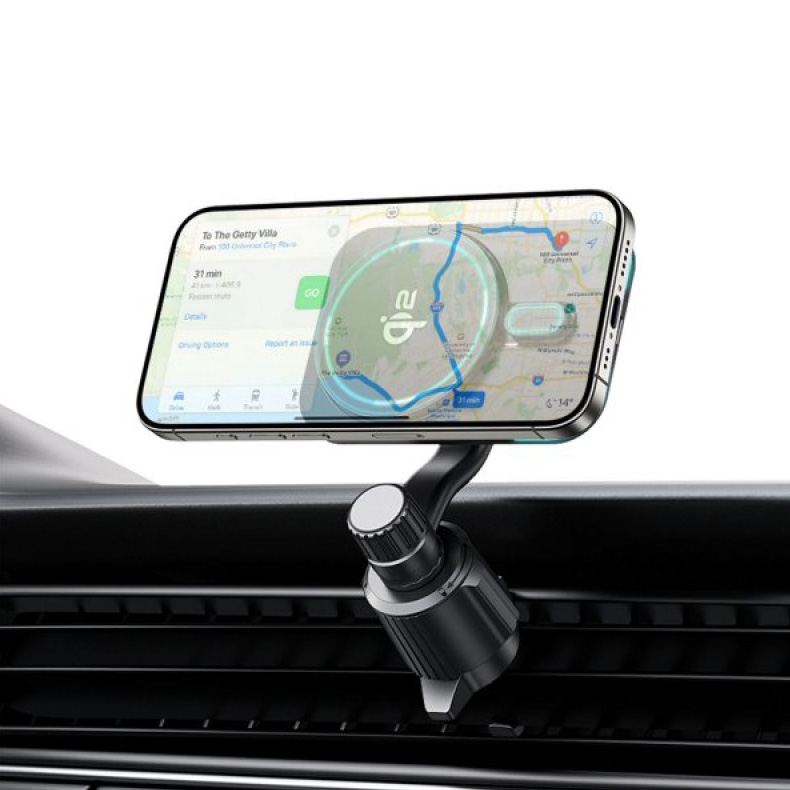Автотримач з бездротовою зарядкою CHOETECH T231-F Qi2 MagLeap Wireless Car Charger 15W (T231-F-101XACBK)