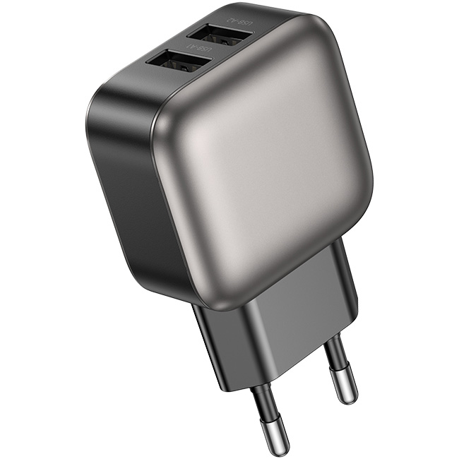 Зарядное устройство BOROFONE BAS51A Absolute 2xUSB-A, 2.4A Black