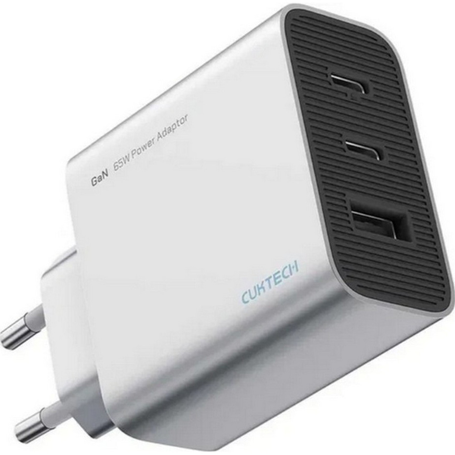 Зарядное устройство CUKTECH 65W GaN 2C1A Gray