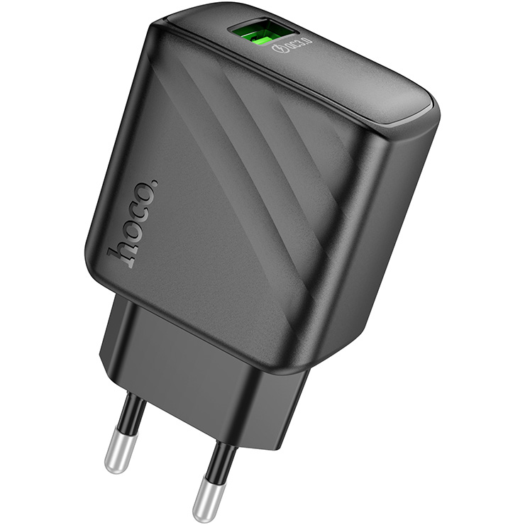 Зарядний пристрій HOCO CS21A Rich 1xUSB-A, QC3.0 Black (6942007609883)