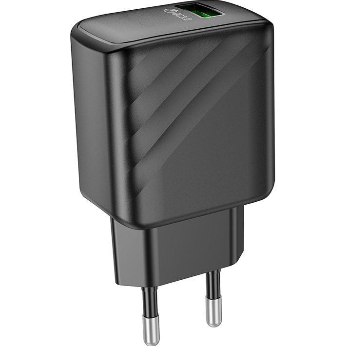Зарядний пристрій HOCO CS21A Rich 1xUSB-A, QC3.0 Black (6942007609883)
