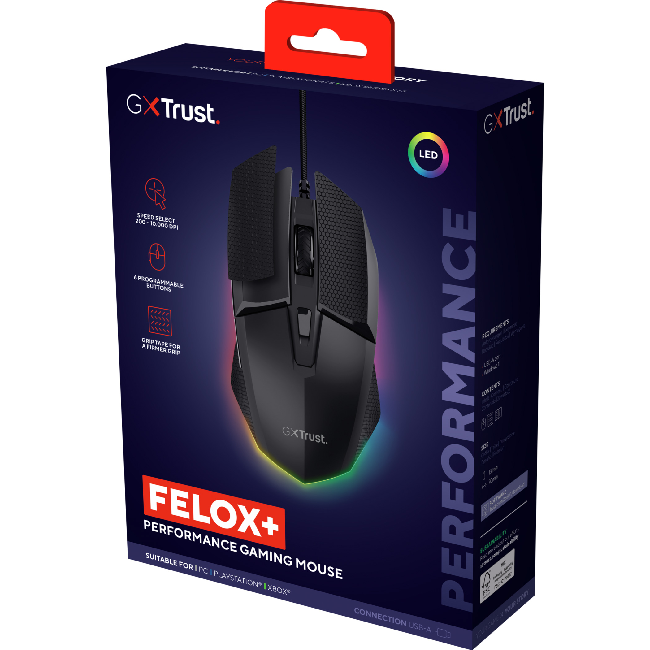 Миша ігрова TRUST Gaming GXT 121 Felox+ (25603)