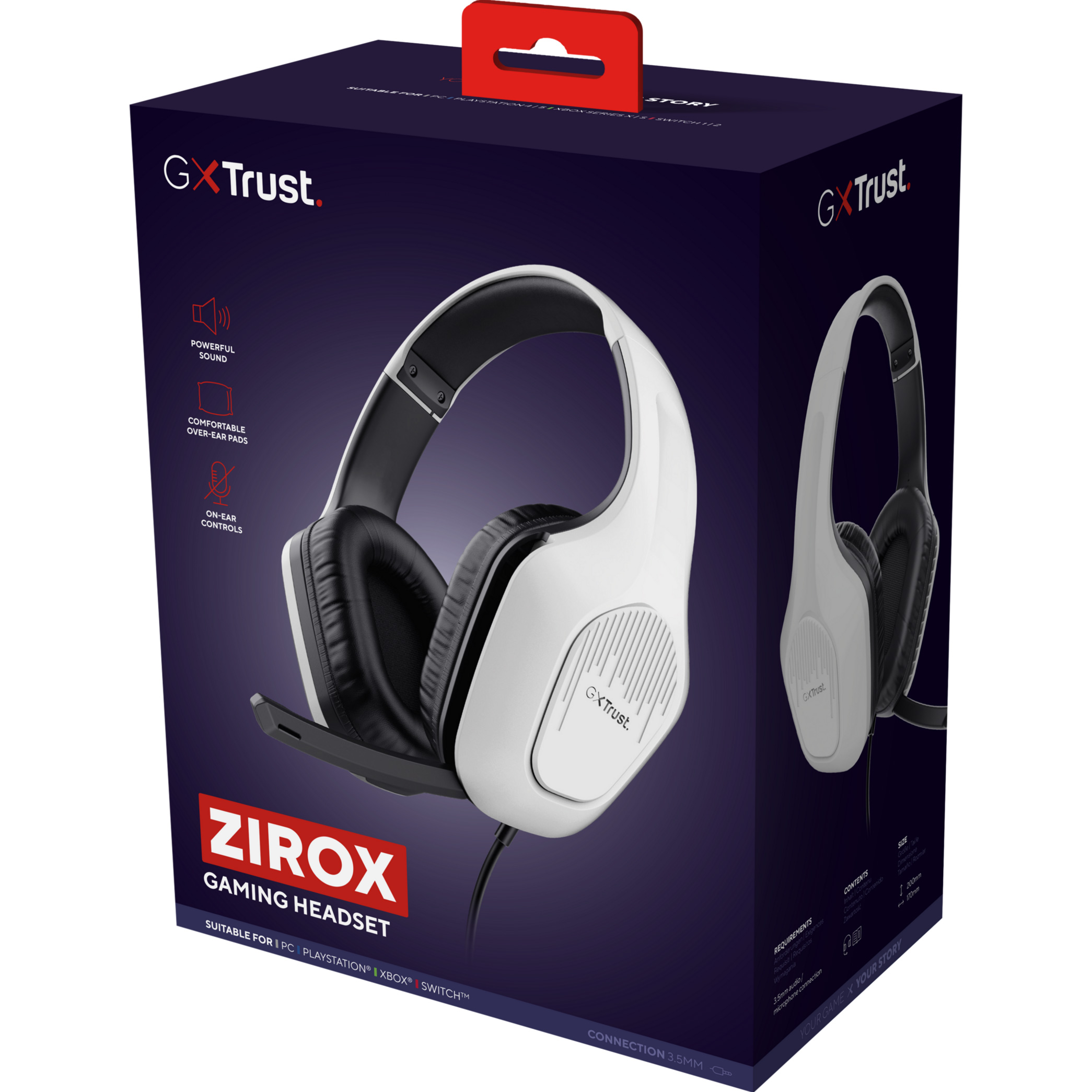 Навушники геймерскі TRUST Gaming GXT 415W Zirox White (25147)