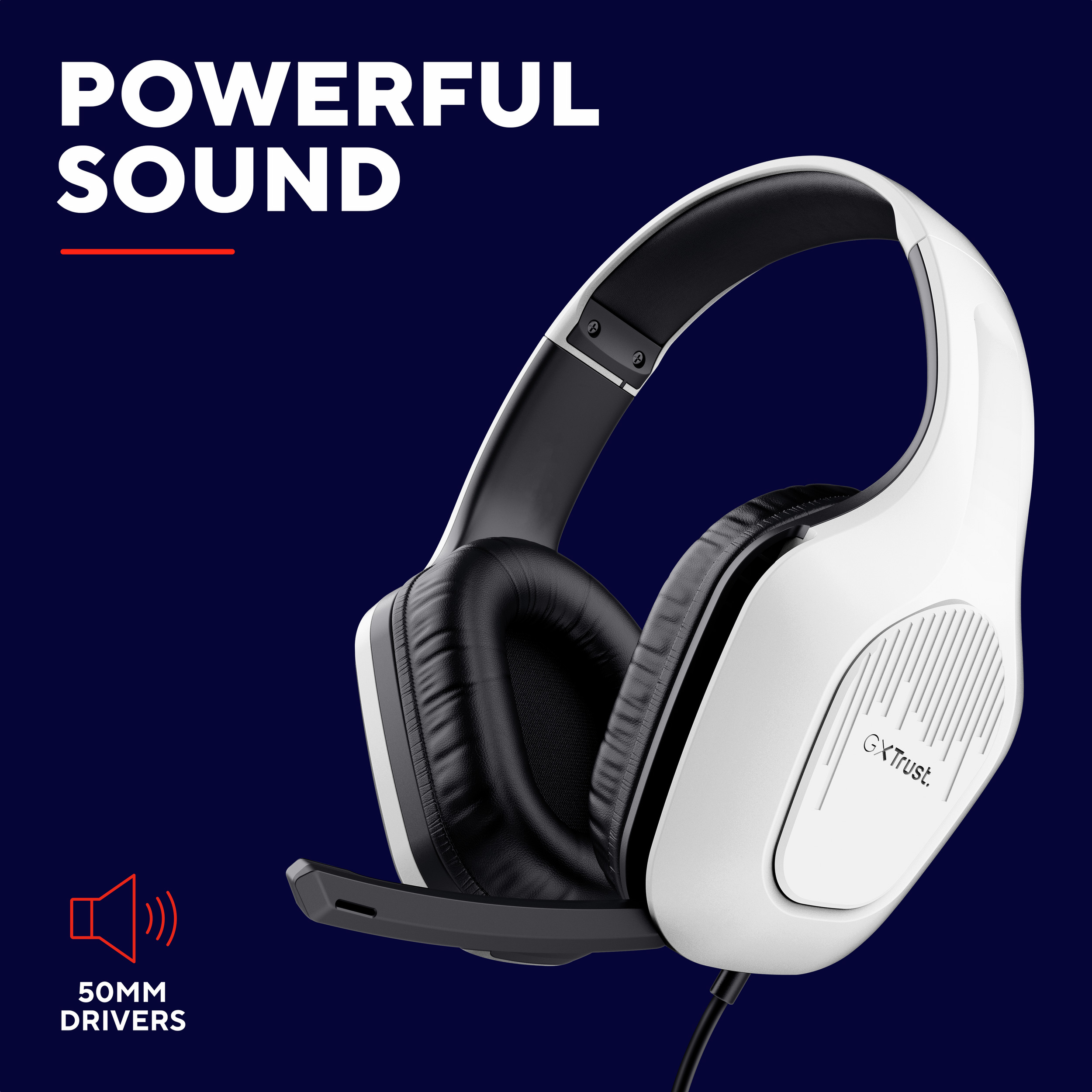 Навушники геймерскі TRUST Gaming GXT 415W Zirox White (25147)