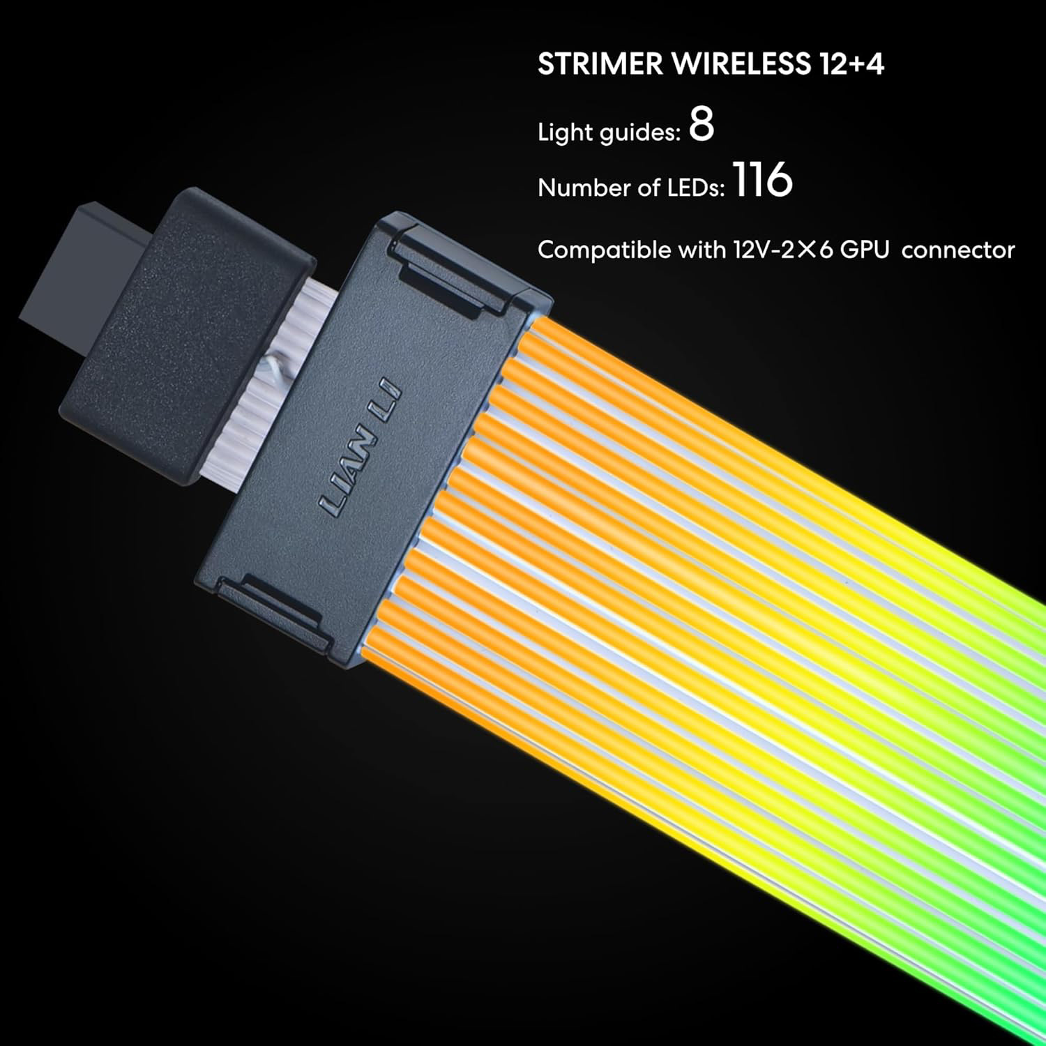 Кабель-подовжувач живлення відеокарти LIAN LI Strimer Wireless GPU 16 to 8 ARGB LED (G89.PW16-81W.00)