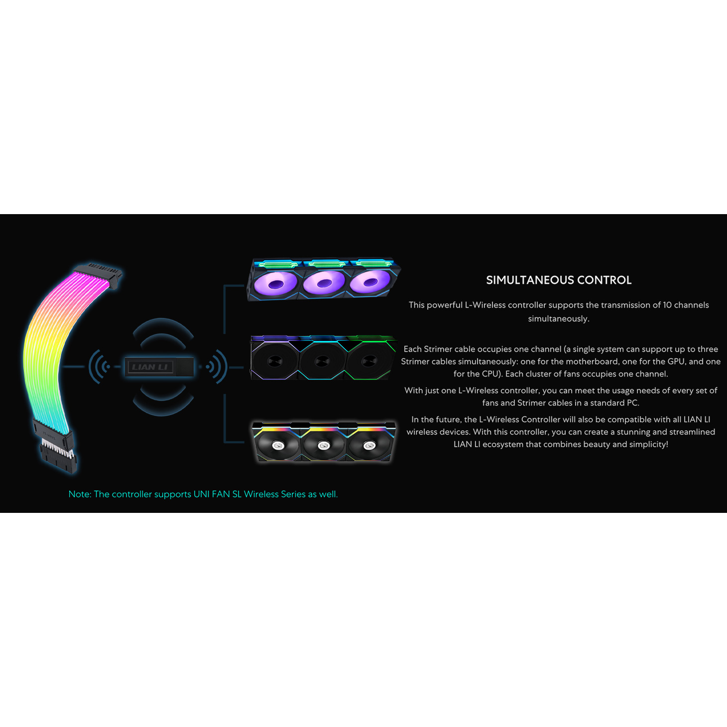 Кабель-подовжувач живлення процесора LIAN LI Strimer Wireless CPU 2x8-pin (G89.PW8-1W-CPU.00)