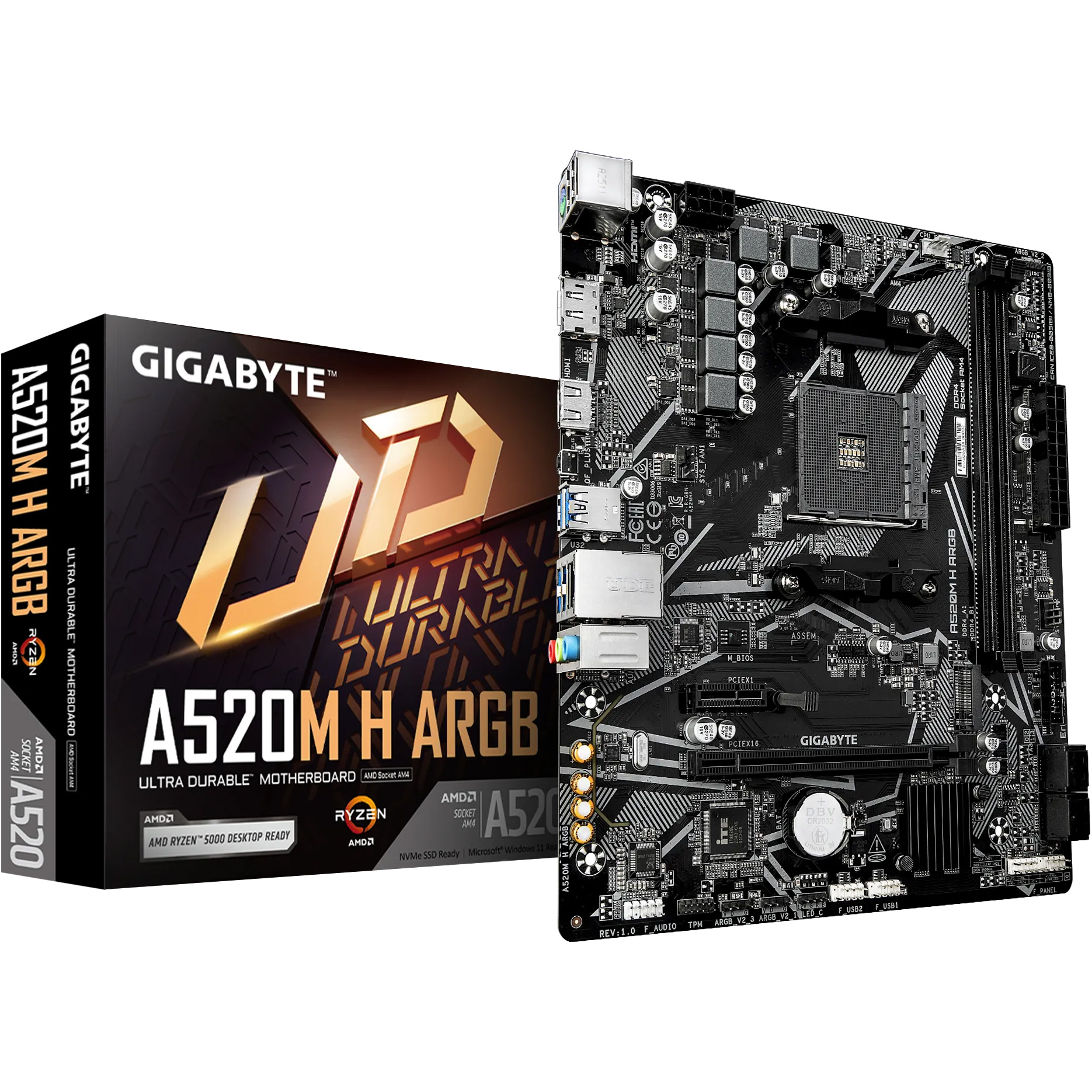 Материнская плата GIGABYTE A520M H ARGB