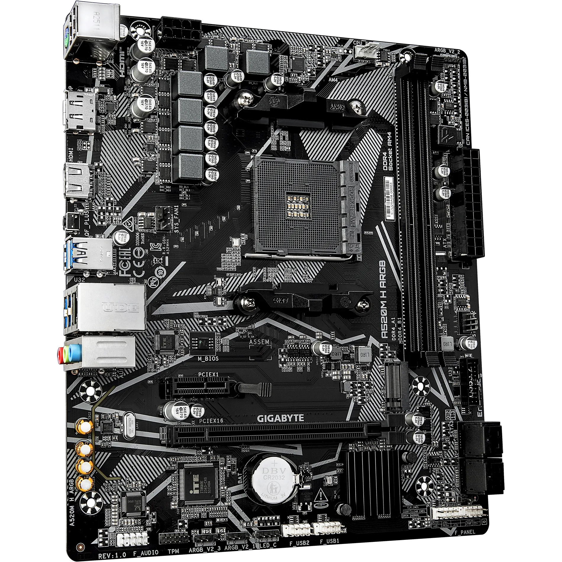Материнская плата GIGABYTE A520M H ARGB