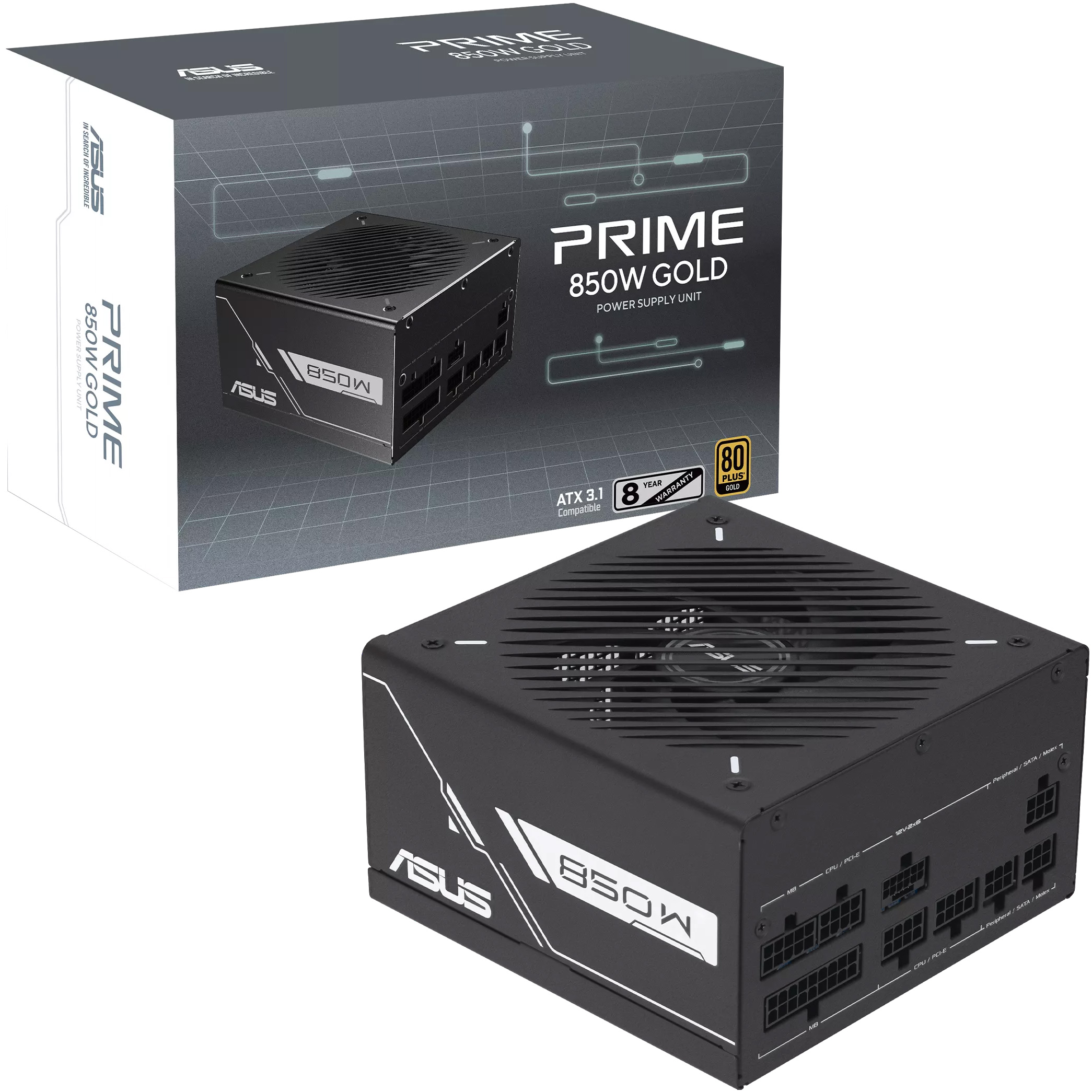 Блок питания 850W ASUS Prime 850W Gold Black Edition (PRIME-850G)