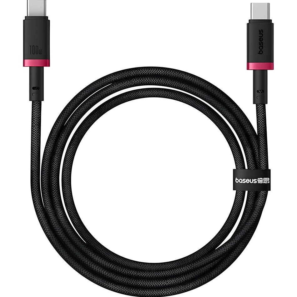 Кабель BASEUS Dura Series Fast Charging Cable Type-C to Type-C 100W 2м Black/Red (P10377803U01-03)