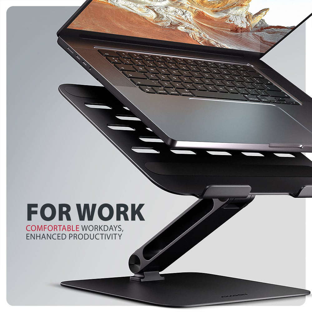 Підставка для ноутбука AXAGON Aluminum HQ Stand for Laptop & Tablet Black (STND-LQB)