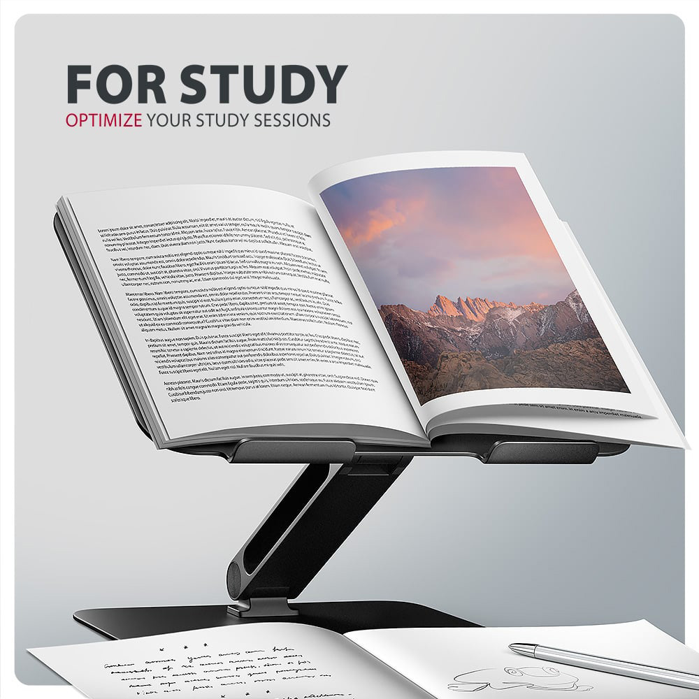 Підставка для ноутбука AXAGON Aluminum HQ Stand for Laptop & Tablet Black (STND-LQB)