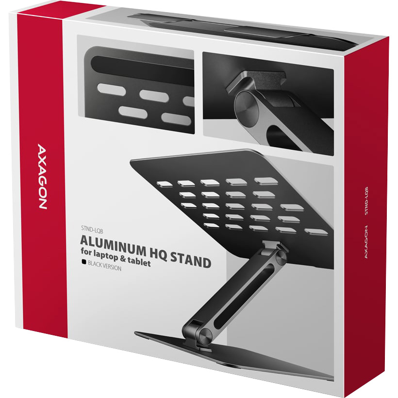 Підставка для ноутбука AXAGON Aluminum HQ Stand for Laptop & Tablet Black (STND-LQB)