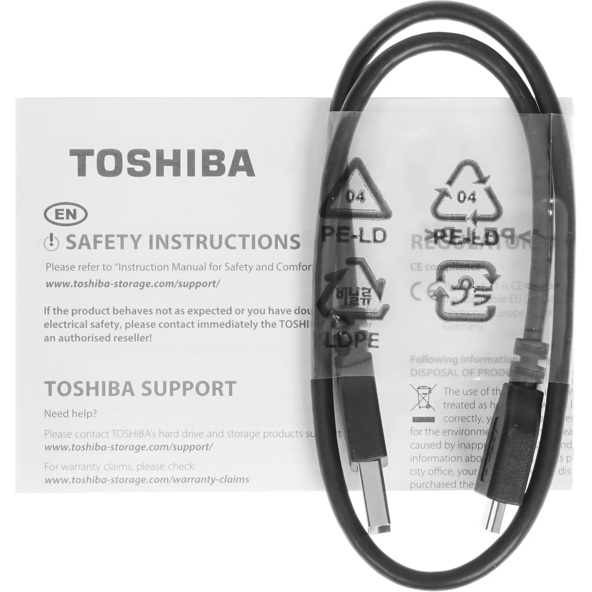Портативный жёсткий диск TOSHIBA Canvio Advance 1TB USB3.2 Black (HDTCA10EK3AA)