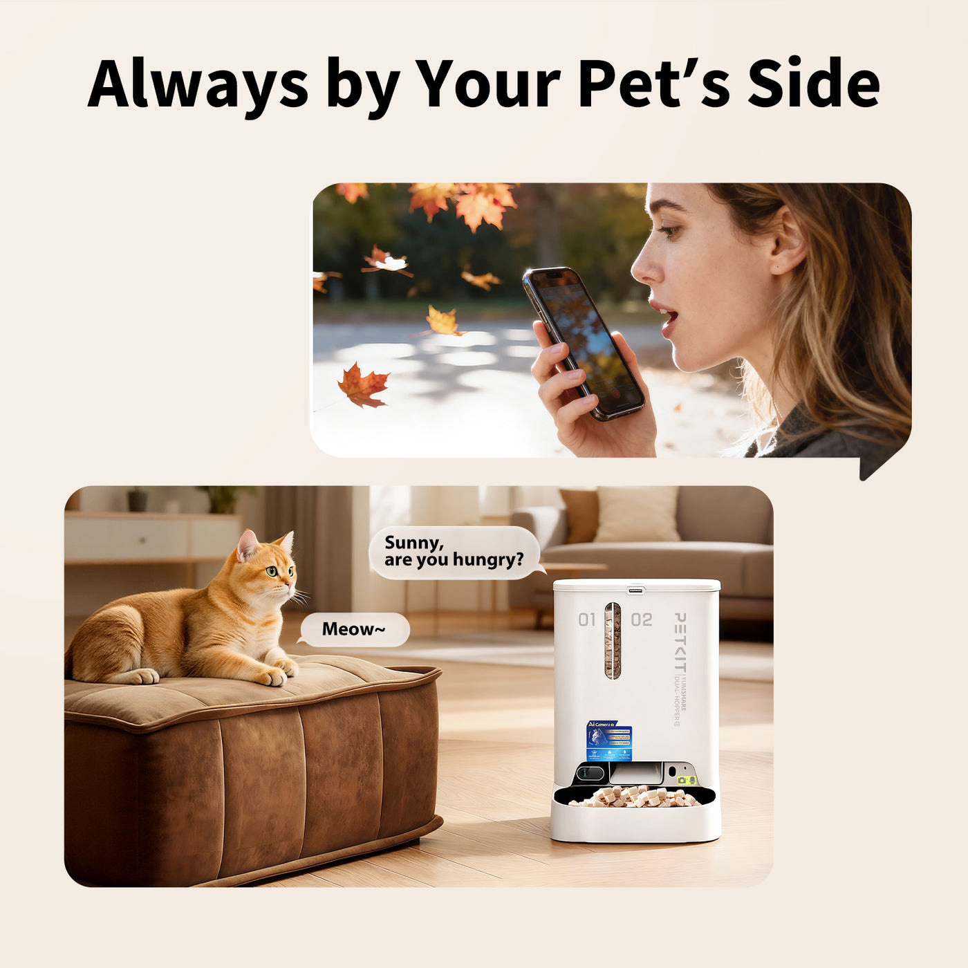 Розумна годівниця PETKIT YumShare Dual-hopper 2 Automatic Feeder with Camera White (P592)