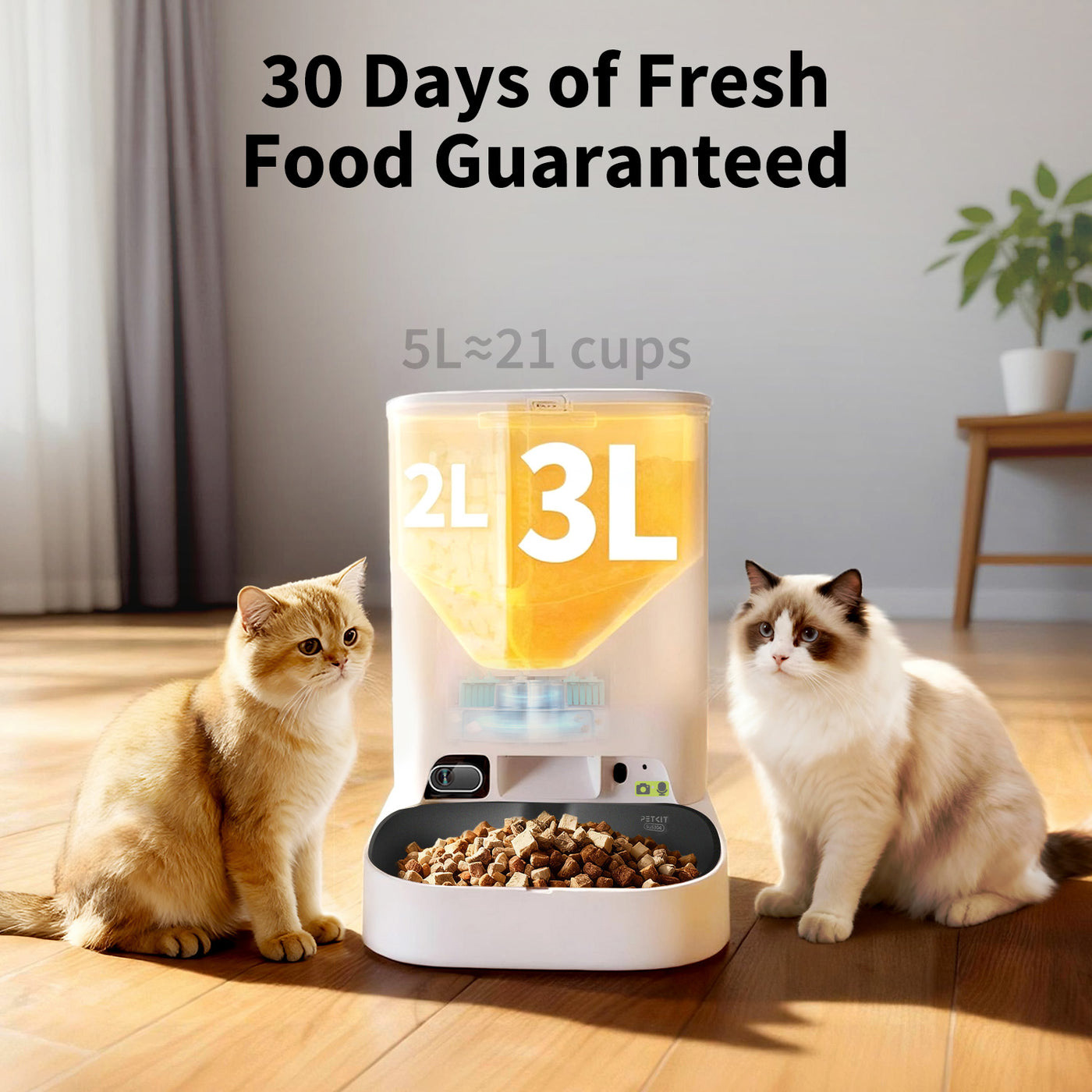 Розумна годівниця PETKIT YumShare Dual-hopper 2 Automatic Feeder with Camera White (P592)