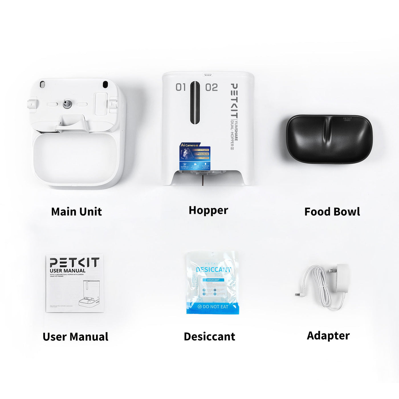 Розумна годівниця PETKIT YumShare Dual-hopper 2 Automatic Feeder with Camera White (P592)