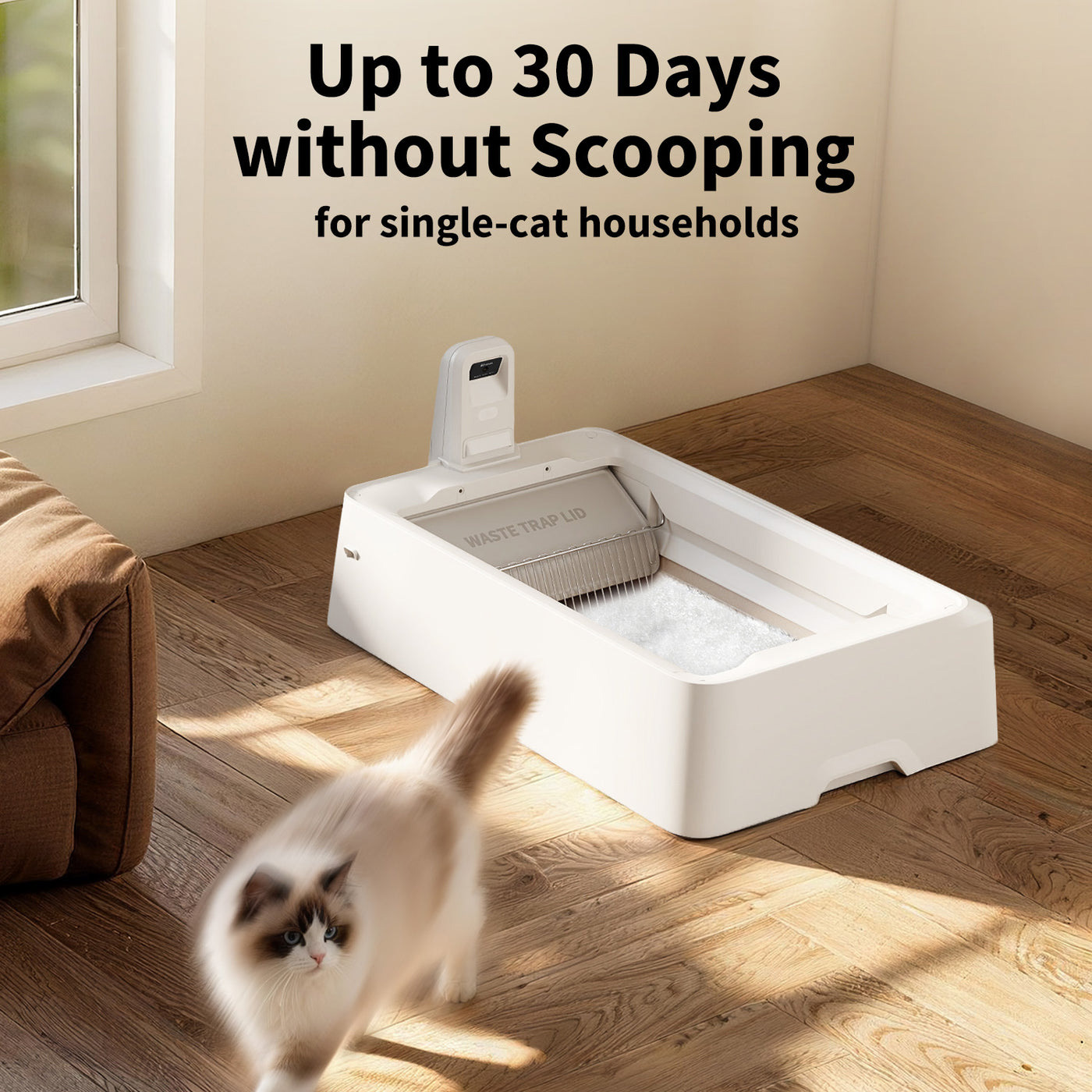 Розумний лоток для котів PETKIT Purobot Crystal Duo Automatic Cat Litter Box with Camera White (P9905)