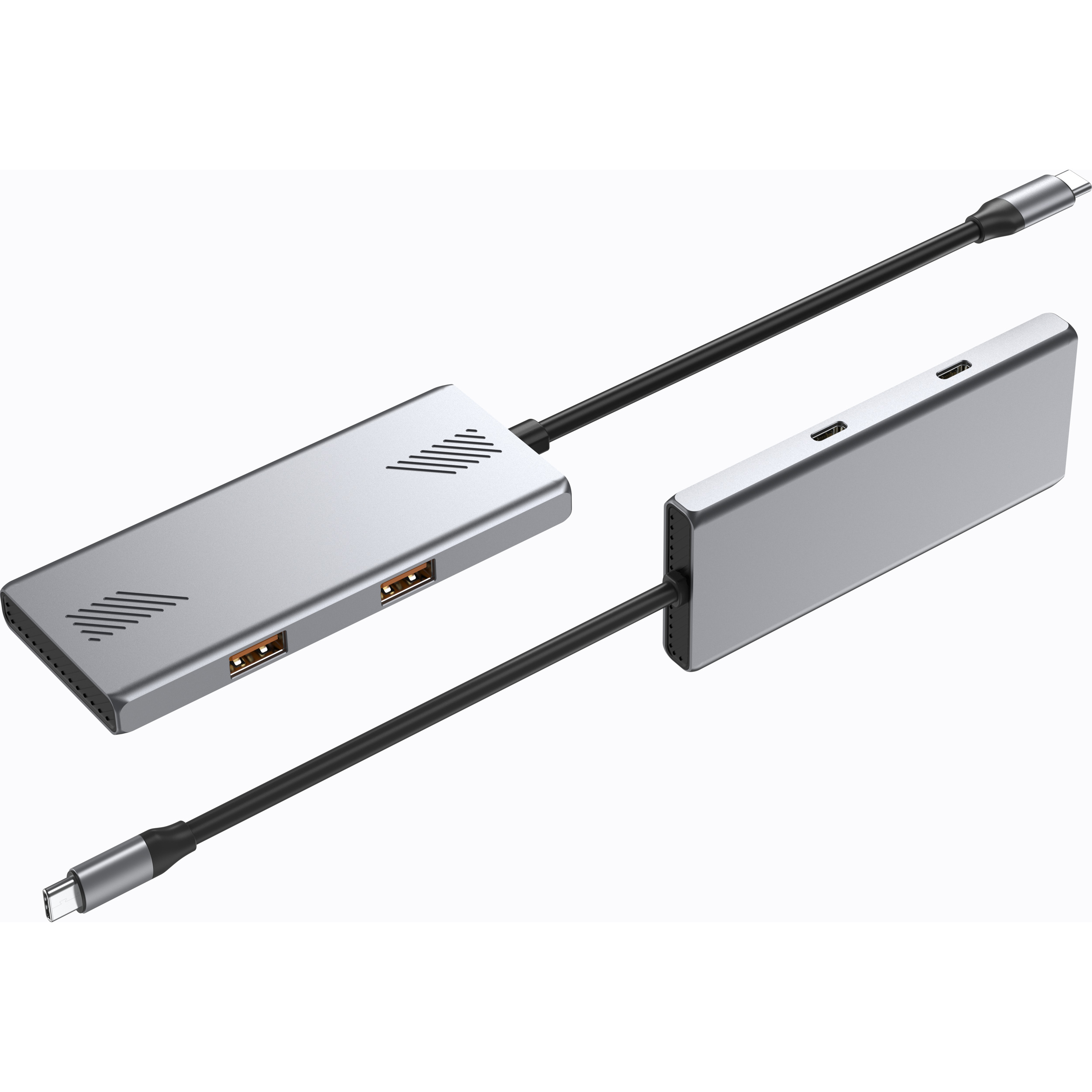 USB-хаб GEMBIRD USB-C to 2xUSB-A, 2xUSB-C 3.2 Gen. 2 Silver (UHB-CM-U310-A2C2-01)