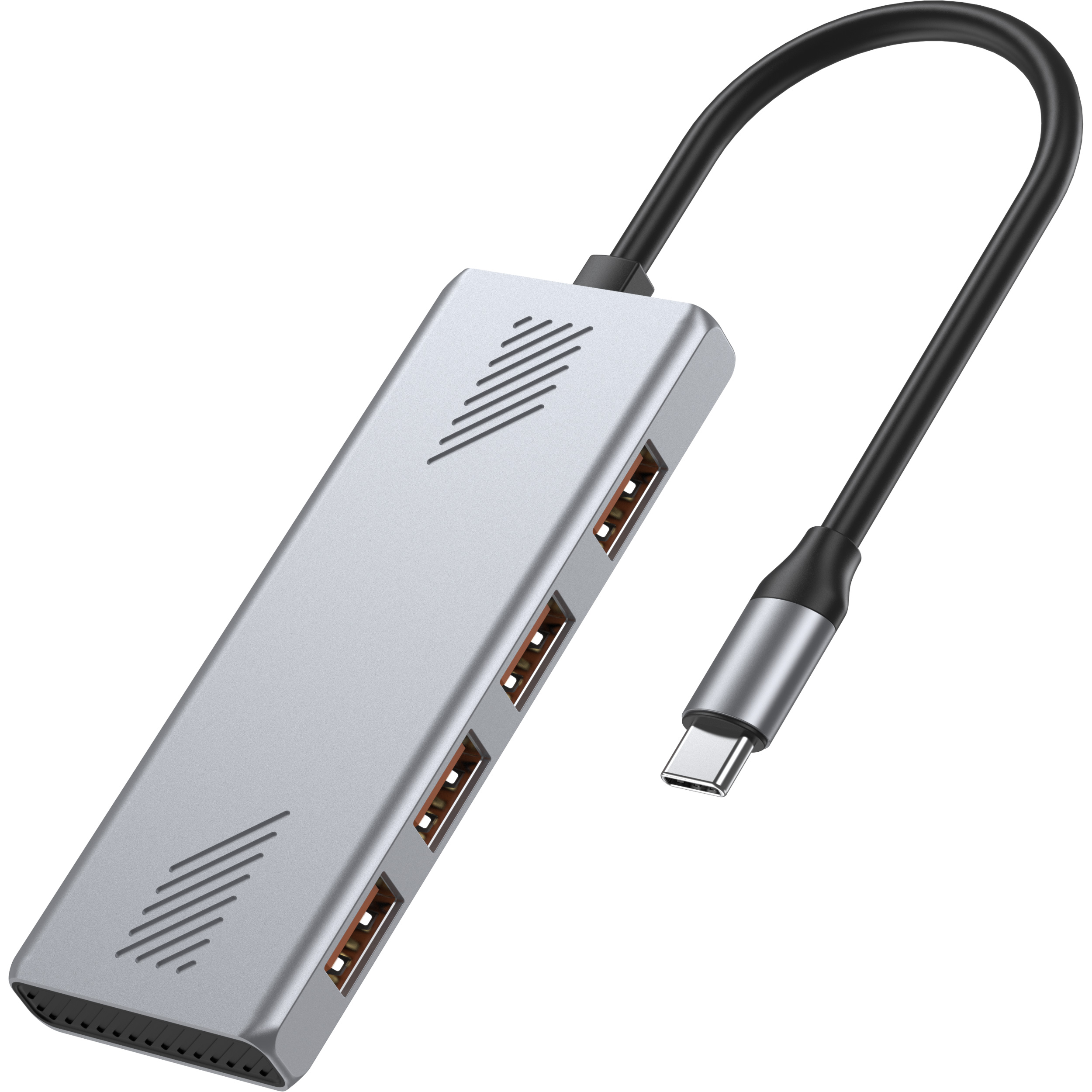 USB-хаб GEMBIRD USB-C to 4xUSB-A 3.2 Gen. 2 Silver (UHB-CM-U310-A4-01)