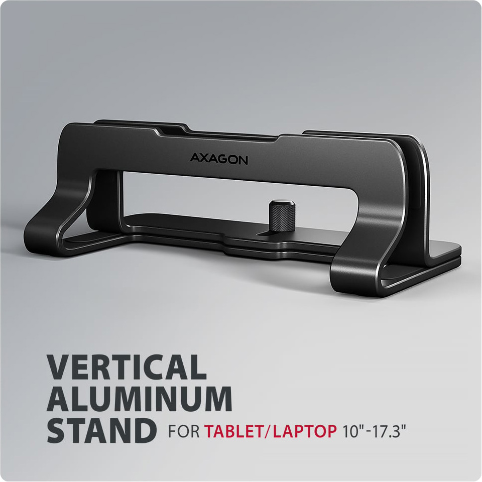 Вертикальная подставка для ноутбука AXAGON Vertical Stand for Laptops and Tablets Black (STND-VB)