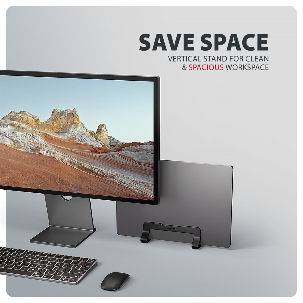 Вертикальная подставка для ноутбука AXAGON Vertical Stand for Laptops and Tablets Black (STND-VB)