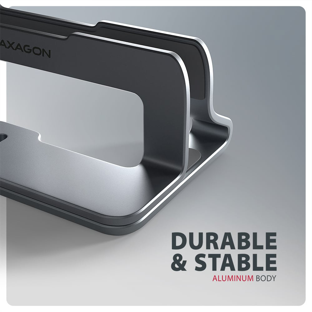Вертикальна підставка для ноутбука AXAGON Vertical Stand for Laptops and Tablets Gray (STND-VG)