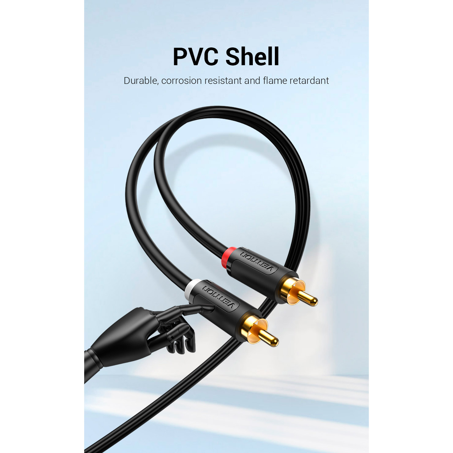 Кабель VENTION Audio 2xRCA - 2xRCA 1.5м Black (BCMBG)