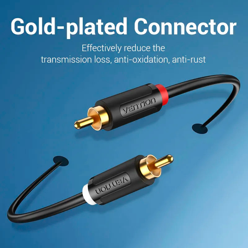 Кабель VENTION Audio 2xRCA - 2xRCA 1.5м Black (BCMBG)