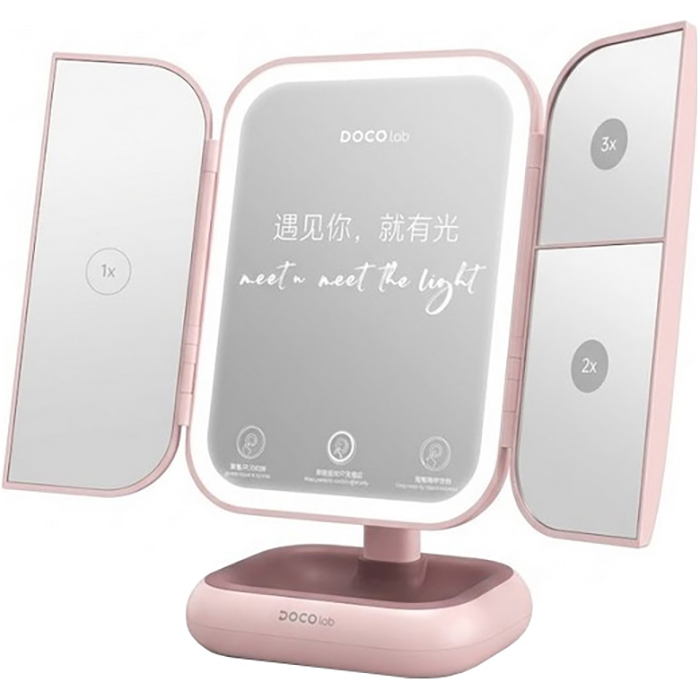 Косметичне дзеркало Xiaomi DOCO Folding Mirror Standart Edition Pink