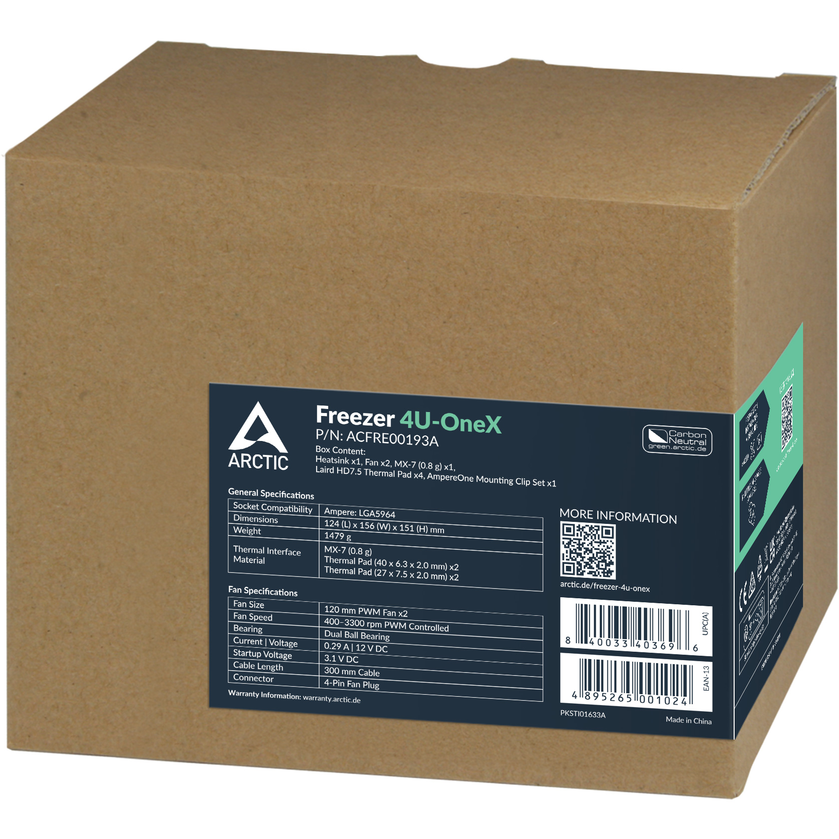 Кулер для процесора ARCTIC Freezer 4U-OneX (ACFRE00193A)