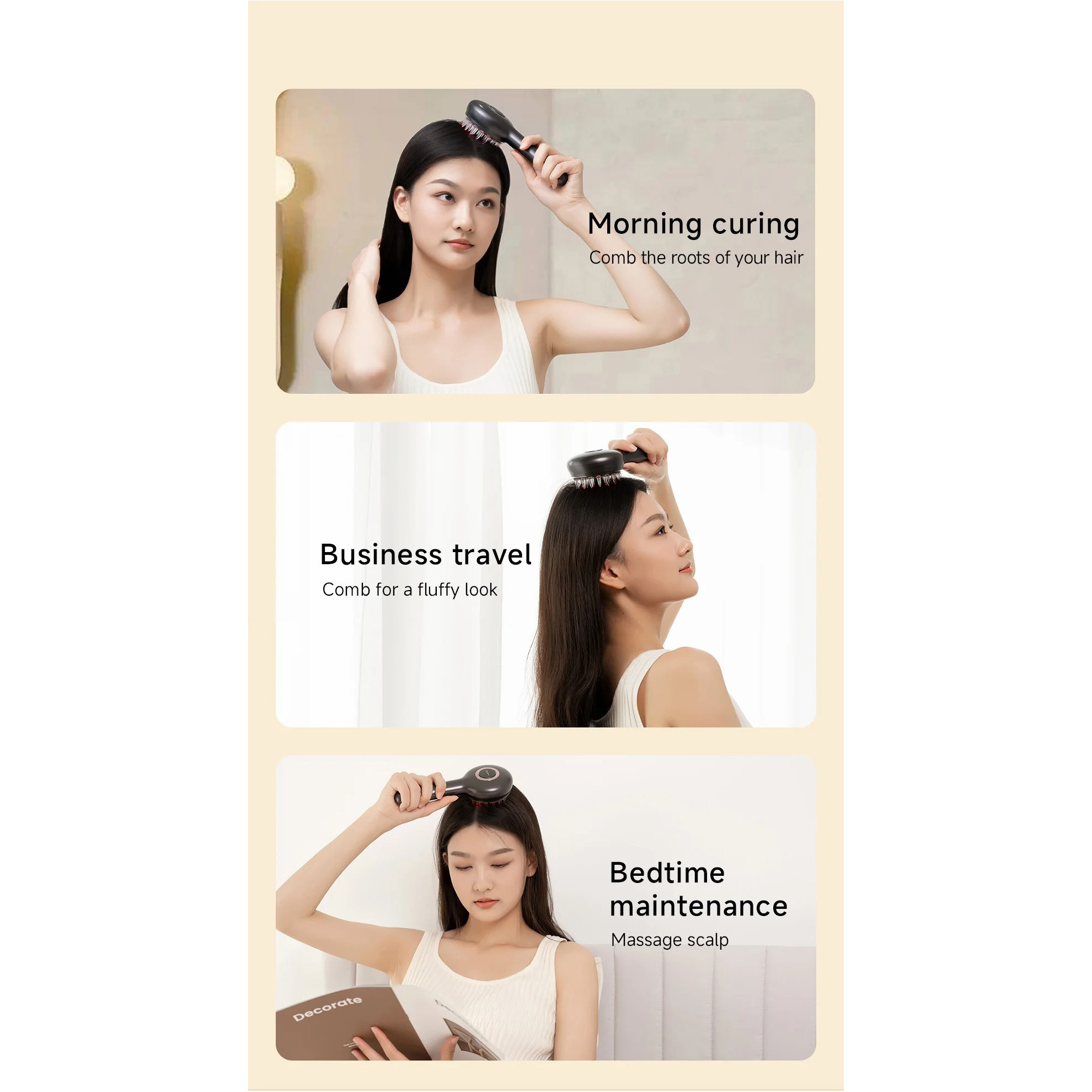 Масажна щітка Xiaomi DOCO Red Light Scalp Care Device SC001 Black