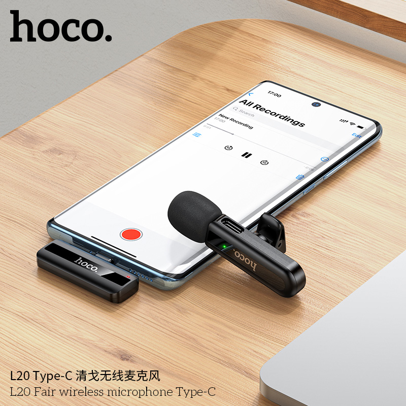 Беспроводной петличный микрофон HOCO L20 Fair Type-C