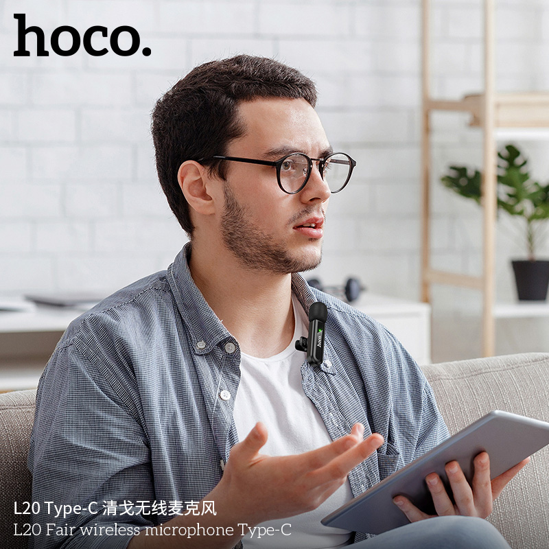 Беспроводной петличный микрофон HOCO L20 Fair Type-C