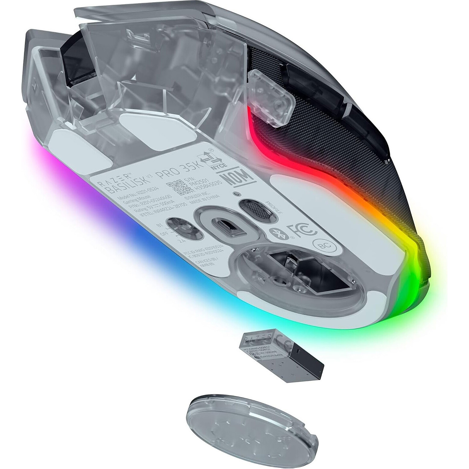 Миша ігрова RAZER Basilisk V3 Pro 35K Phantom White Edition (RZ01-05240400-R3G1)