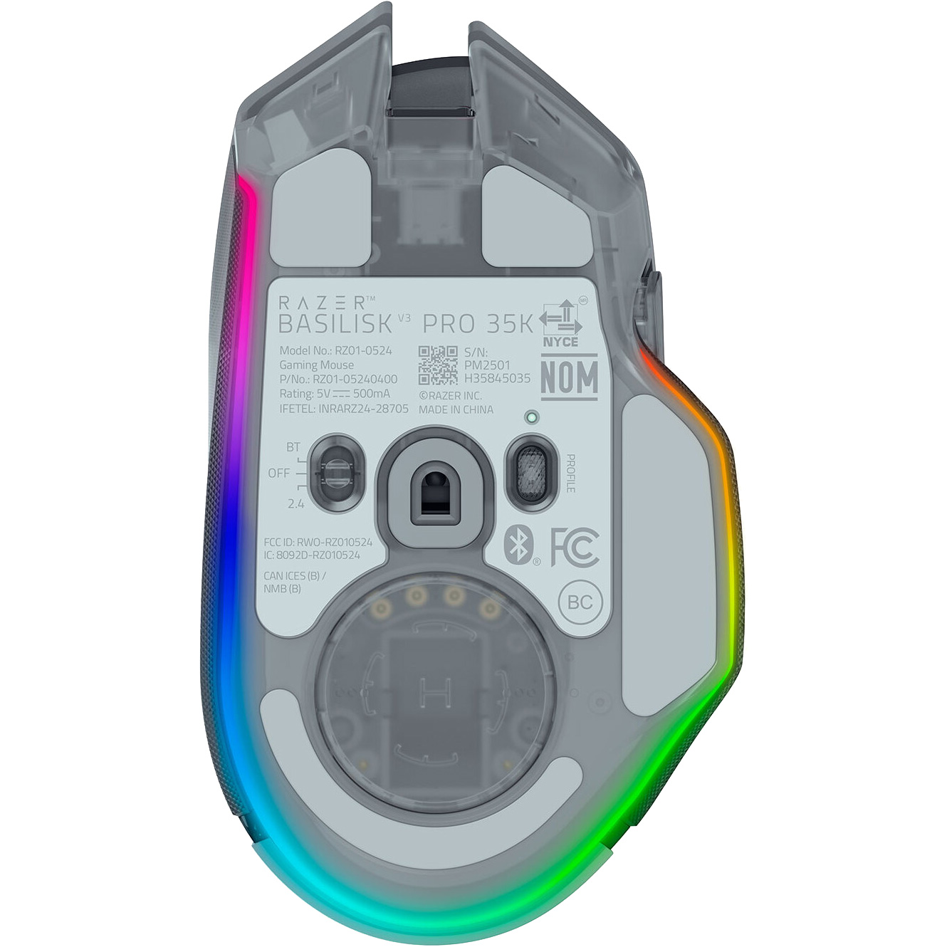 Миша ігрова RAZER Basilisk V3 Pro 35K Phantom White Edition (RZ01-05240400-R3G1)