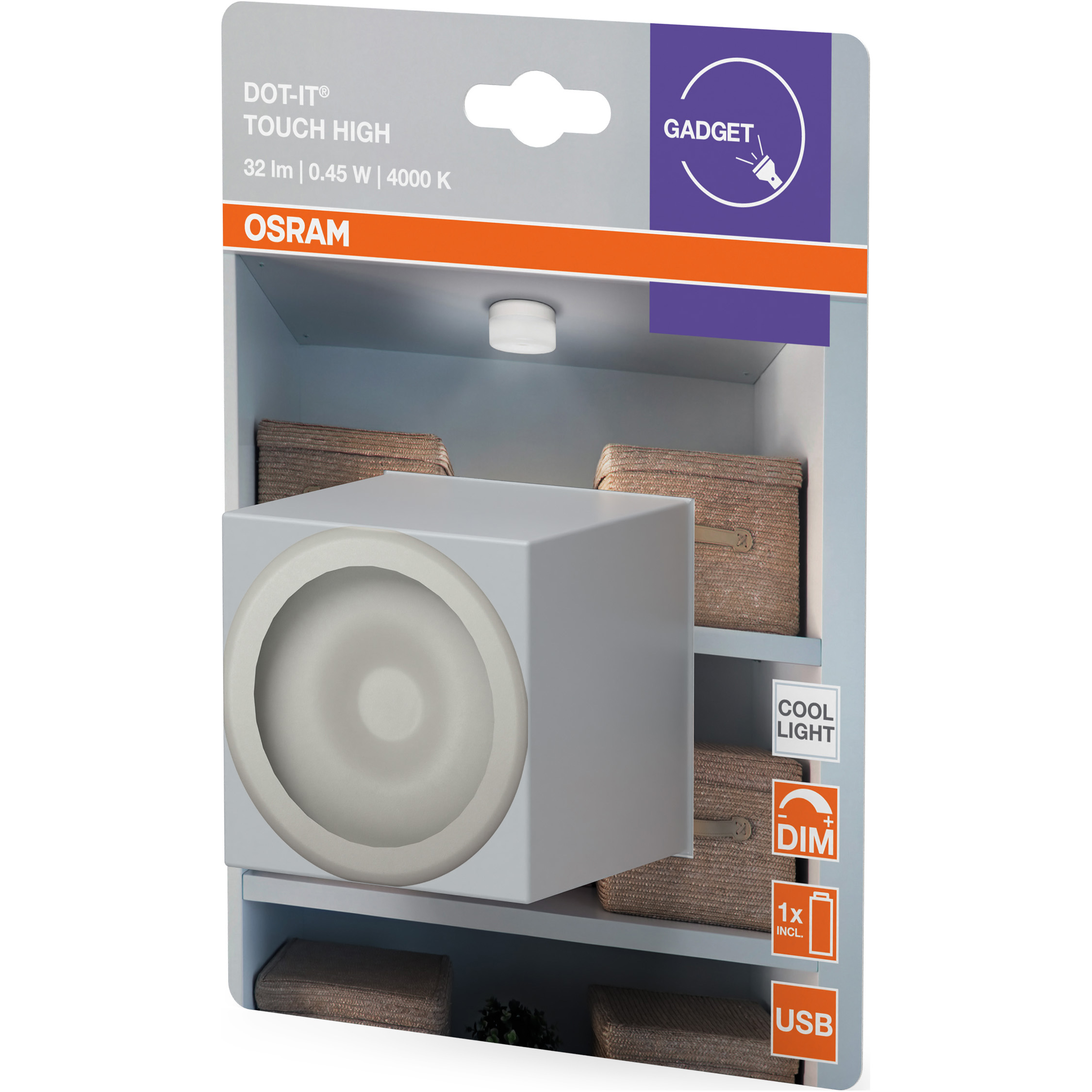 Ночник OSRAM DOT-it Touch High White