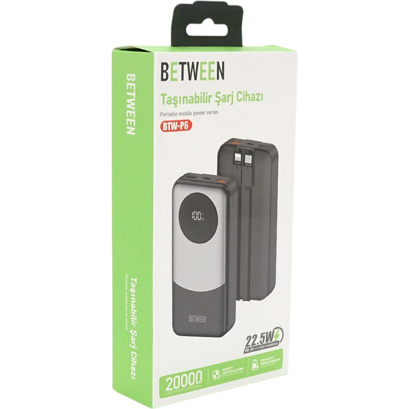 Повербанк BETWEEN BTW-P6 22.5W 20000mAh