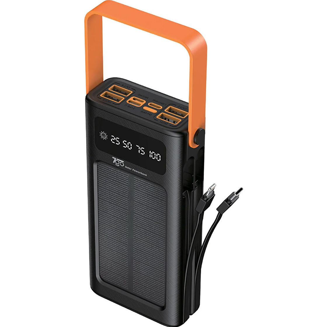 Повербанк с солнечной батареей 7GO GPW-02 22.5W 20000mAh Black