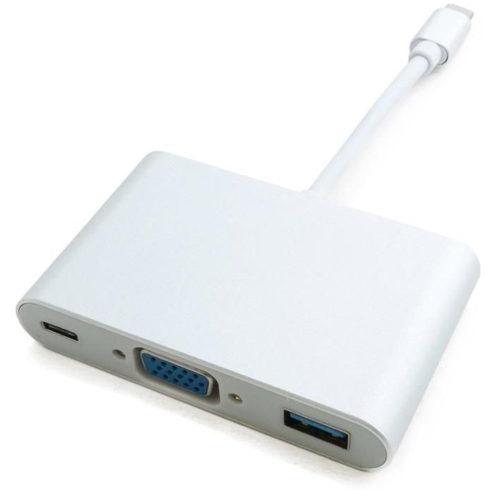 Порт-реплікатор EXTRADIGITAL USB-C to 1xUSB3.0, 1xVGA, 1xUSB-C PD (KBV1690)