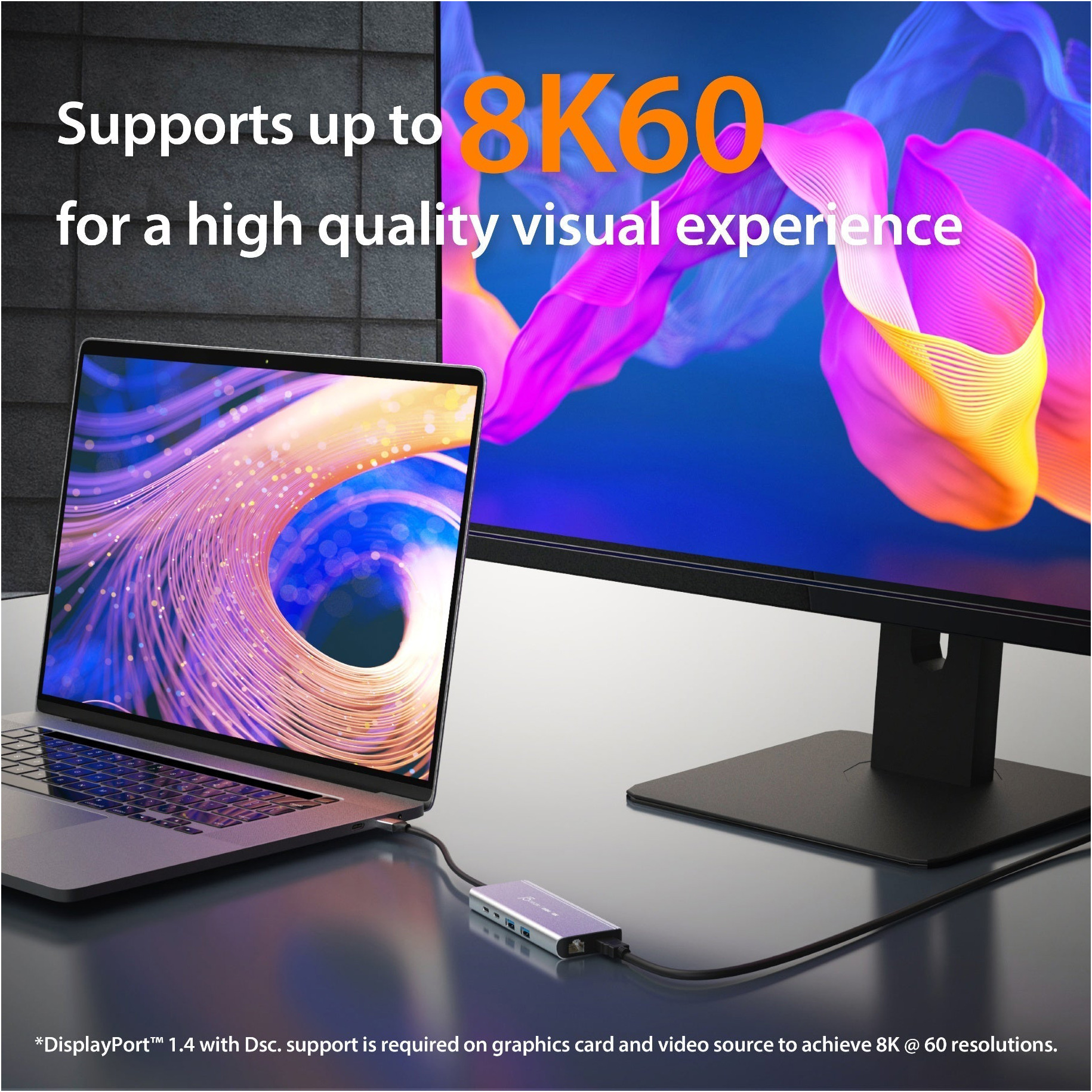 Порт-реплікатор J5CREATE 6-in-1 USB4 8K Multi-Port Hub (JCD403-N)