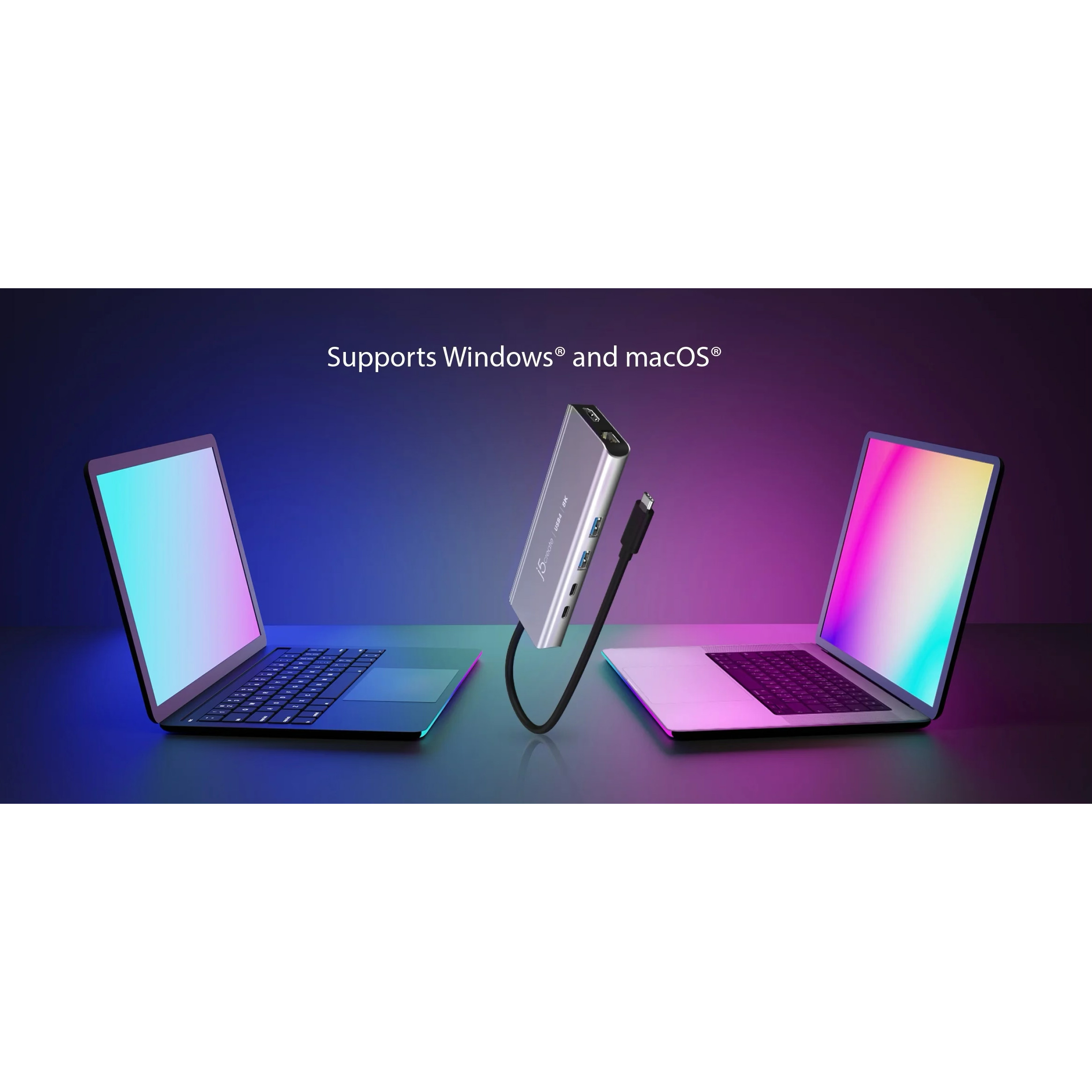 Порт-реплікатор J5CREATE 6-in-1 USB4 8K Multi-Port Hub (JCD403-N)