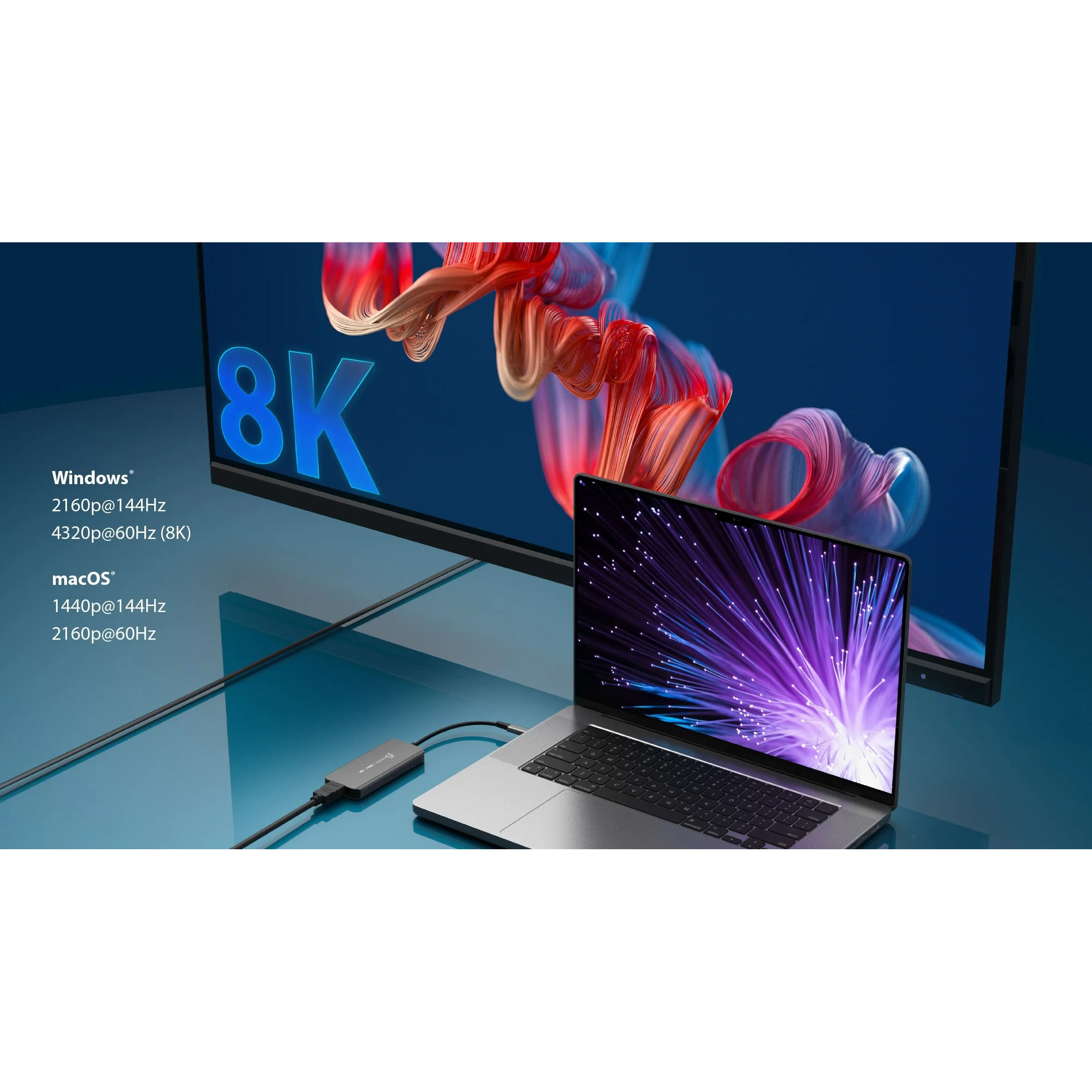 Порт-реплікатор J5CREATE USB4 8K60 Slim Hub (JCH453-N)