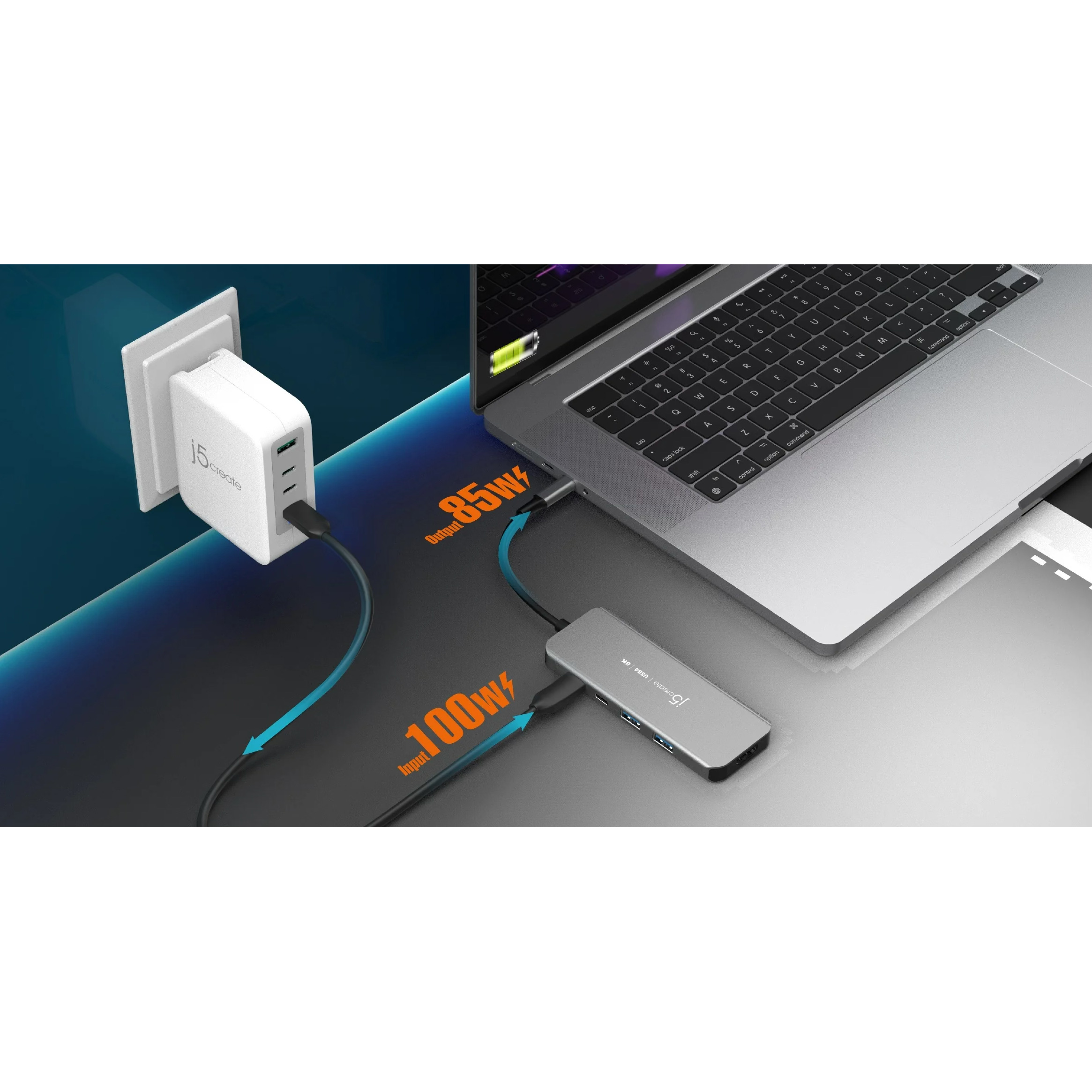 Порт-реплікатор J5CREATE USB4 8K60 Slim Hub (JCH453-N)