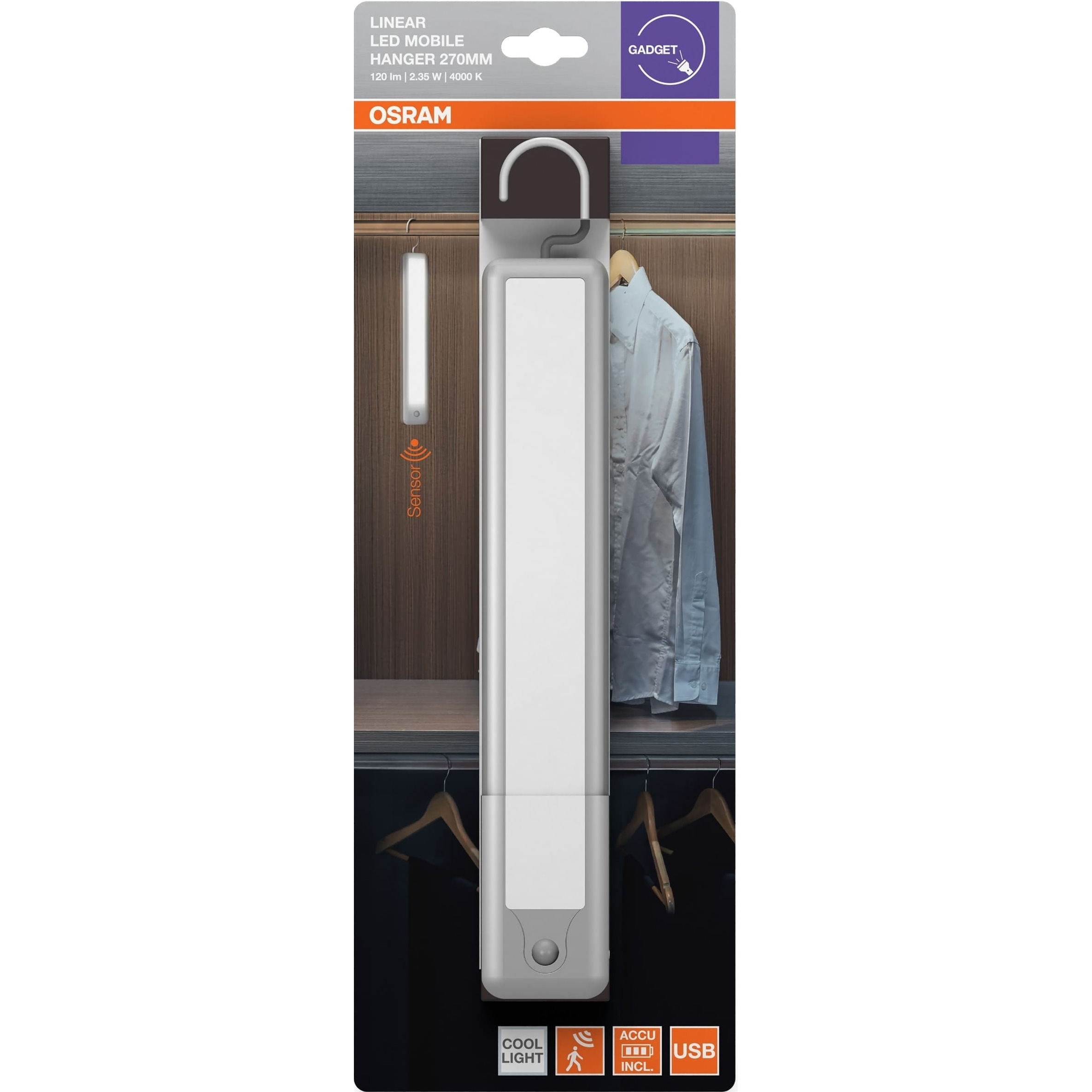 Светильник с датчиком движения OSRAM Linear LED Mobile Hanger White